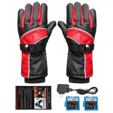 Waterproof 4000mah Rechargable Electric Heated Motorcycle Gloves With Thicken Velvet