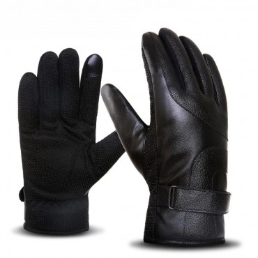 Waterproof Warm Leather Gloves Motorcycle Safety Sport Touch Screen Gloves Men Female