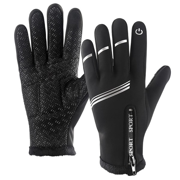 Winter Ski Gloves Touch Screen Motorcycle Snowboarding Waterproof Thermal Reflective Strip Anti-slip Warm Men Women