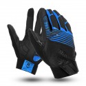 Winter Warm Full Finger Gloves Motorcycle Touch Screen Waterproof Gel Pad PU Leather