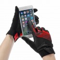 Winter Warm Full Finger Gloves Motorcycle Touch Screen Waterproof Gel Pad PU Leather
