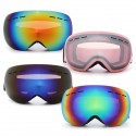 4 Color Anti-fog Ski Goggles Clear Double-Lens Winter Skiing Snowboard Snow Glasses