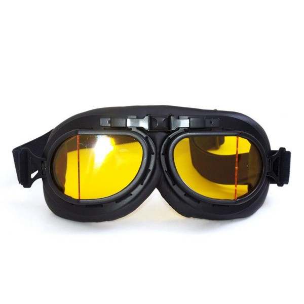 Angled Retro Vintage Motorcycle Helmet Eyewear Goggles Riding Glasses Windproof Waterproof