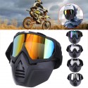 Anti Fog Eyewear Motorcycle Bike Full Face Mask Goggles Len Nose Helmet Shield