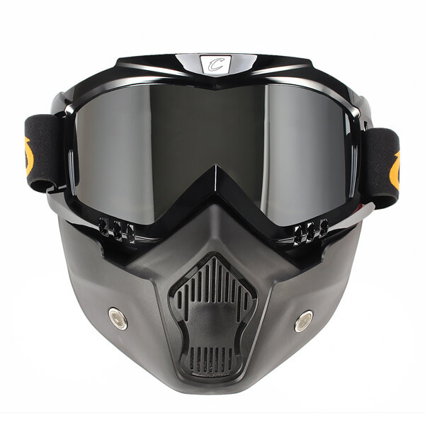 CG03 Windproof Dustproof Helmet Goggles With Removable Mask Mountain Bike Motorcycle Riding