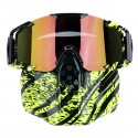 Detachable Goggles Face Mask Modular Motorcycle Shield Helmet Riding Sun Eyewear