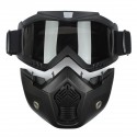 Detachable Modular Helmet Face Mask Shield Goggles Gray Lens Motorcycle Bike