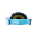 Double Lens Motorcycle Goggles Anti-fog UV Skiing Snowboard Racing Sunglasses Snow Mirror Glasses - Silver