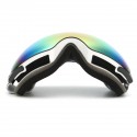 Double Lens Snowboard Ski Goggles Magnet UV Protection Anti Fog White Frame