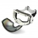 Double Lens Snowboard Ski Goggles Magnet UV Protection Anti Fog White Frame