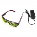 Dual Color EL Wire Cold LED Glow Glasses Lights Up Goggles Bar Party Shutter Halloween