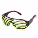 Dual Color EL Wire Cold LED Glow Glasses Lights Up Goggles Bar Party Shutter Halloween