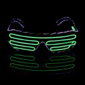 Dual Color EL Wire Cold LED Glow Glasses Lights Up Goggles Bar Party Shutter Halloween