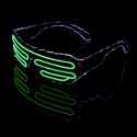 Dual Color EL Wire Cold LED Glow Glasses Lights Up Goggles Bar Party Shutter Halloween