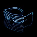 Dual Color EL Wire Cold LED Glow Glasses Lights Up Goggles Bar Party Shutter Halloween