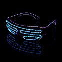 Dual Color EL Wire Cold LED Glow Glasses Lights Up Goggles Bar Party Shutter Halloween