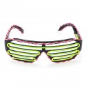 Dual Color EL Wire Cold LED Glow Glasses Lights Up Goggles Bar Party Shutter Halloween