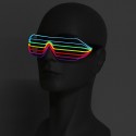 LED Glow EL Glasses Party Flashing Festival Neon Wire Bar Party Light Up Blink Goggles