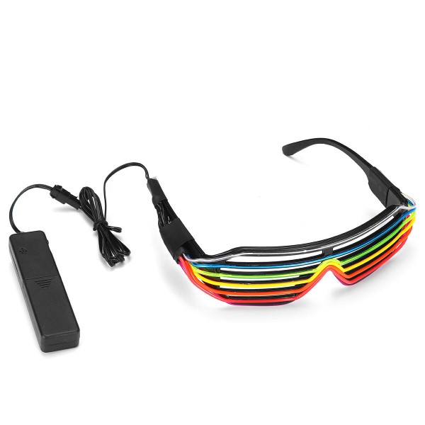 LED Glow EL Glasses Party Flashing Festival Neon Wire Bar Party Light Up Blink Goggles