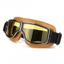 Motorcycle Flying Scooter ATV Goggles Helmet Glasses Goggles Yellow Frame