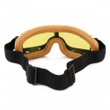 Motorcycle Flying Scooter ATV Goggles Helmet Glasses Goggles Yellow Frame