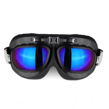 Motorcycle Goggles Glasses Vintage Classic Goggles Retro Pilot Cruiser Steampunk UV Protecti