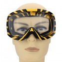 Motorcycle Goggles Glasses Yellow Stripe Transparent Lens