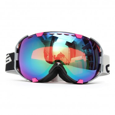 Motorcycle Snowboard Ski Goggles Unisex Spherical Anti Fog Dual Lens Outdooors Glasses