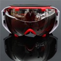 Motorcycle Spherical Anti Fog UV Dual Lens Grey Snowboard Ski Goggles Glasses Unisex