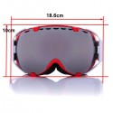 Motorcycle Spherical Anti Fog UV Dual Lens Grey Snowboard Ski Goggles Glasses Unisex