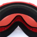 Motorcycle Spherical Anti Fog UV Dual Lens Grey Snowboard Ski Goggles Glasses Unisex