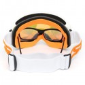 Red Goggles Double Lens For Motorcycle Cycling Skiing Snowmobile White Frame