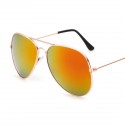 Retro Aviator Pilot Glasses Sunglasses Reflective Color Film