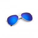 Retro Aviator Pilot Glasses Sunglasses Reflective Color Film