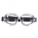 Retro Motorcycle Goggles Vintage Windproof Riding Glasses Silver/Bronze Frame