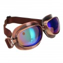 Retro Motorcycle Goggles Vintage Windproof Riding Glasses Silver/Bronze Frame
