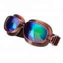 Retro Motorcycle Goggles Vintage Windproof Riding Glasses Silver/Bronze Frame