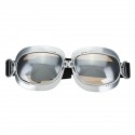 Retro Motorcycle Goggles Vintage Windproof Riding Glasses Silver/Bronze Frame