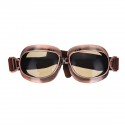 Retro Motorcycle Goggles Vintage Windproof Riding Glasses Silver/Bronze Frame