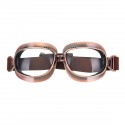 Retro Motorcycle Goggles Vintage Windproof Riding Glasses Silver/Bronze Frame