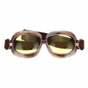 Retro Motorcycle Goggles Vintage Windproof Riding Glasses Silver/Bronze Frame
