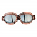 Retro Motorcycle Goggles Vintage Windproof Riding Glasses Silver/Bronze Frame
