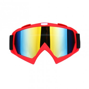 Skiing Goggles Snowboard Ski Eyewear Anti-UV Glasses For Motorcycle Motocross Red Lens