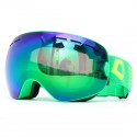 Snowboard Ski Goggles Two Layers Lens Motorcycle UV Protection Anti-fog Green