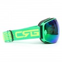 Snowboard Ski Goggles Two Layers Lens Motorcycle UV Protection Anti-fog Green