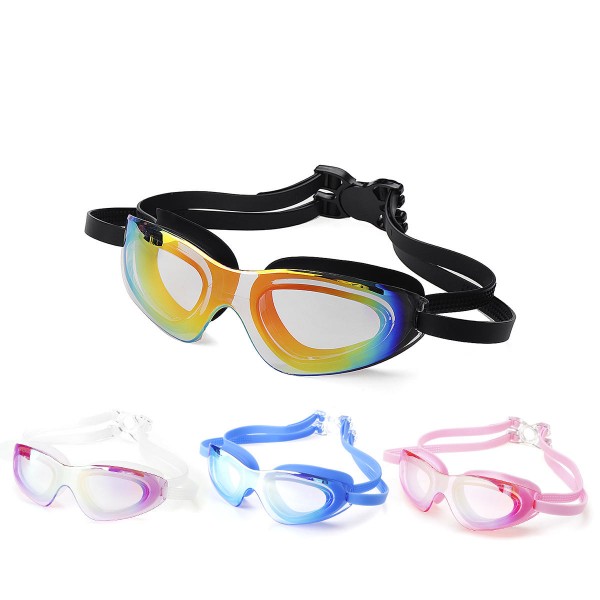 Swim Goggles Adult Waterproof Anti-Fog UV Protect Swimming Diving Glasses W/ Box