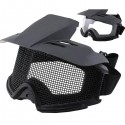 Tactical Motorcycle Goggles CS Mesh PC Lens Bullet-proof Protection Glasses 