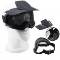 Tactical Motorcycle Goggles CS Mesh PC Lens Bullet-proof Protection Glasses 