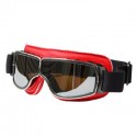 Vintage Goggles Motorcycle Leather Goggles Glasses Cruiser Folding Helmet Eyewear