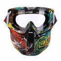 Windproof Ski Detachable Face Mask Goggles Motorcycle UV Protective Glasses